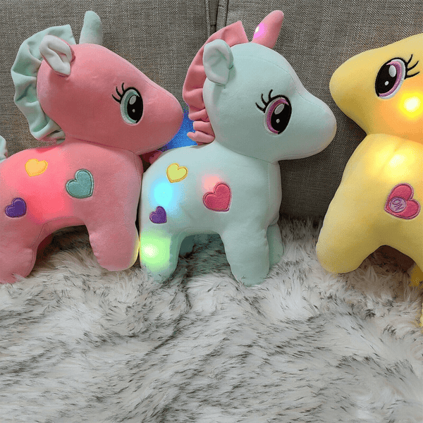 15" Luminous LED Unicorn Fluffy Plush Toy