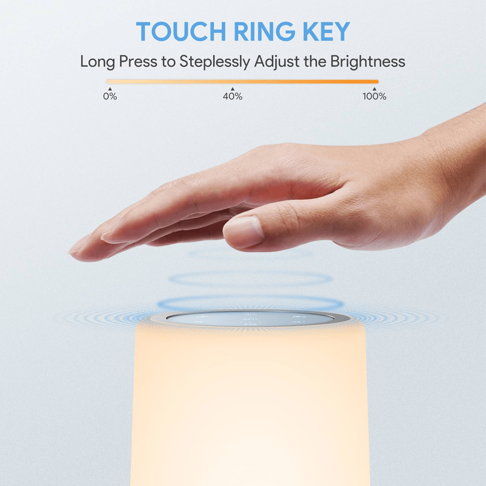 White Noise Dimmable Night Light with Touch Sensor