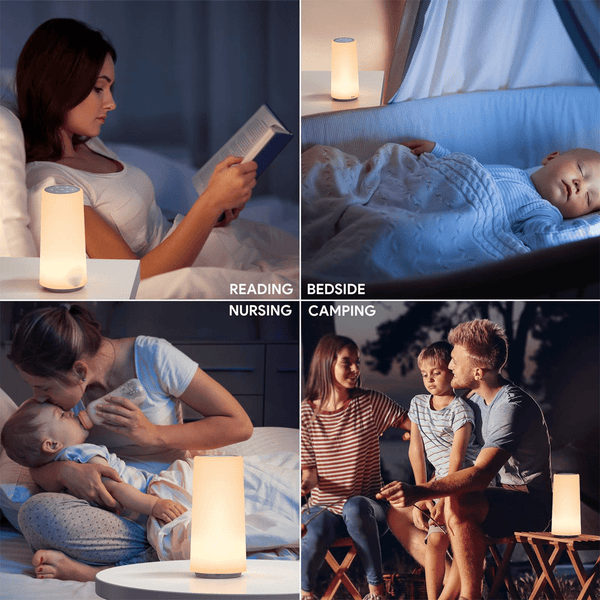 White Noise Dimmable Night Light with Touch Sensor