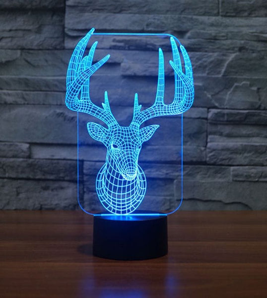 3D LED Lamp - Deer