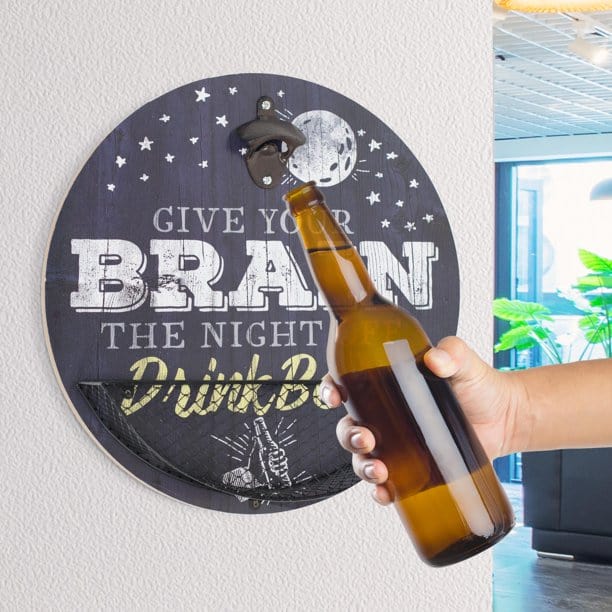 Bottle Cap Catchers - Give Your Brain The Night Off Drink Beer