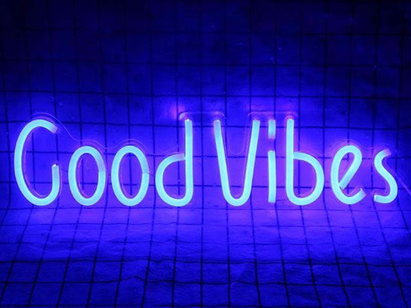 GOOD VIBES Super Bright LED Neon Light Sign