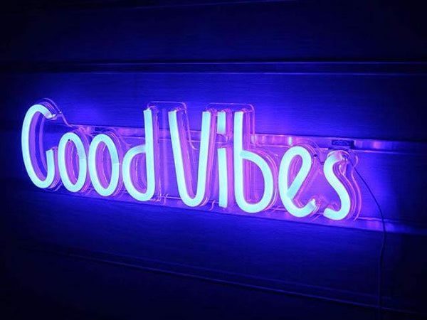 GOOD VIBES Super Bright LED Neon Light Sign