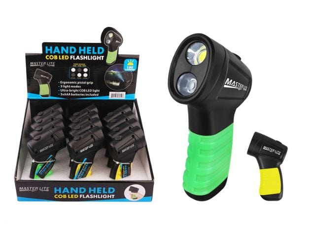 Hand Held Cob LED Flashlight - Assorted Colours