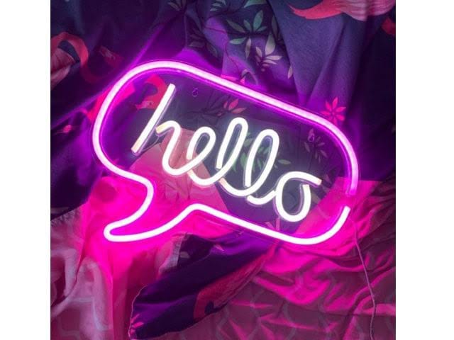 HELLO Super Bright LED Neon Light Sign