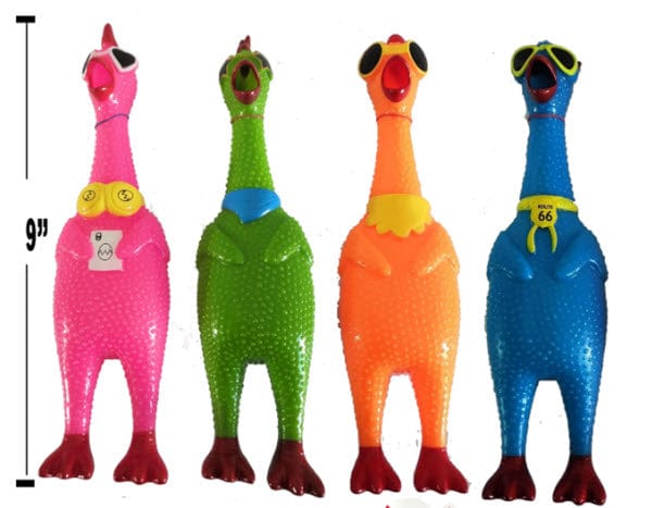 9" Screaming Chicken - Assorted Colours