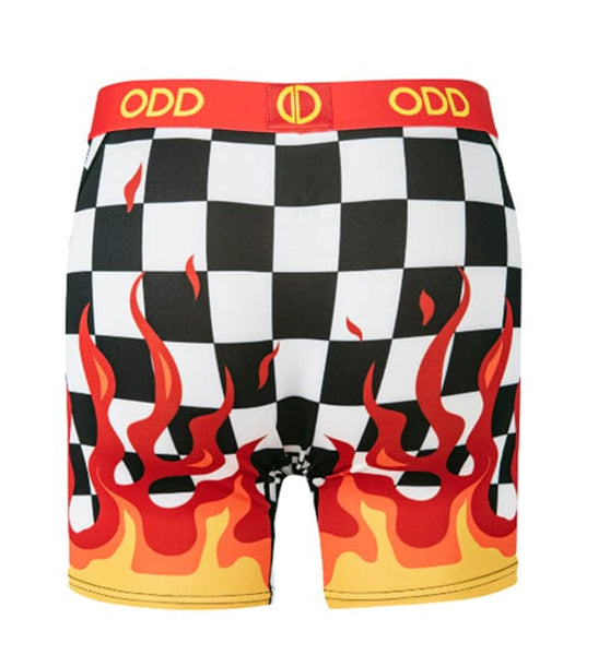 Odd Sox Checkered Flames Boxer Shorts