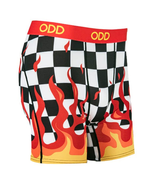 Odd Sox Checkered Flames Boxer Shorts