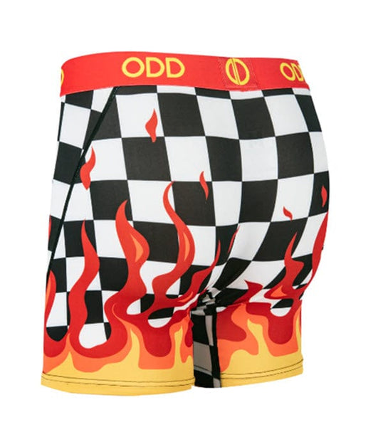 Odd Sox Checkered Flames Boxer Shorts