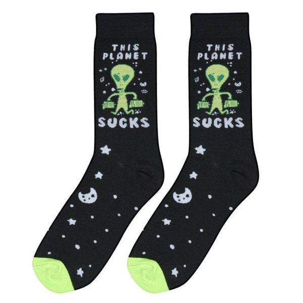 Crazy Socks - This Planet Sucks Men's