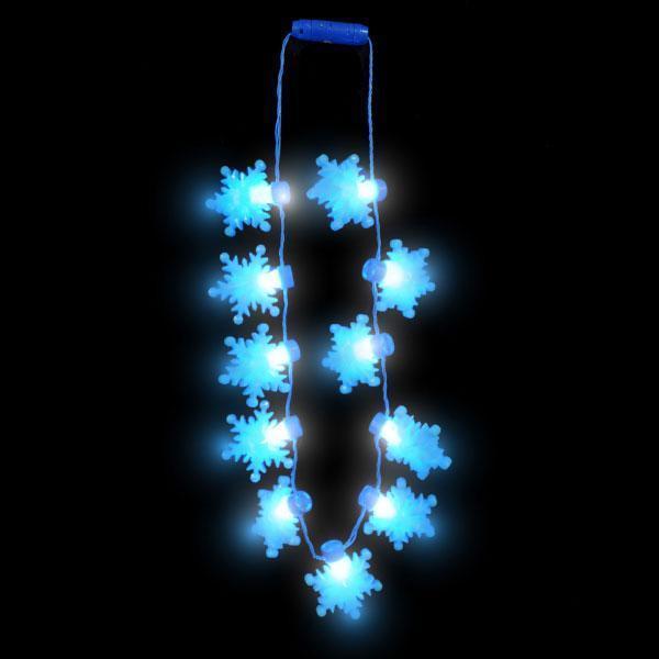 3 Pack LED Snowflakes Holiday Party Necklace