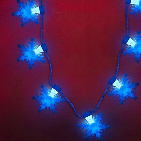 3 Pack LED Snowflakes Holiday Party Necklace