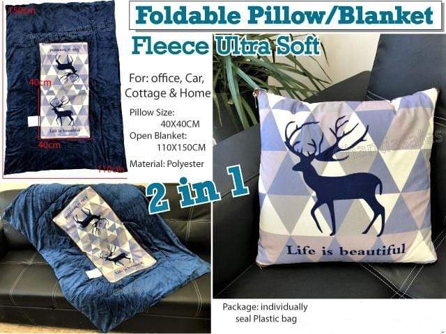 2-in-1 Foldable Pillow Blanket