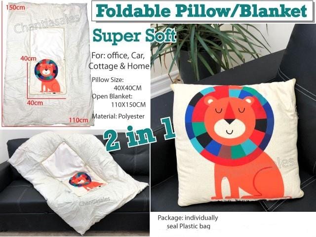 2-In-1 Foldable Pillow Blanket