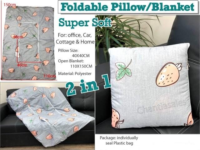 2-In-1 Foldable Pillow Blanket