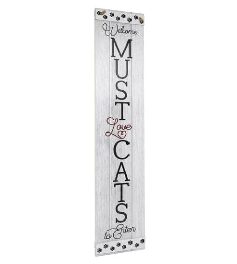 Porch Double-Sided Sign - Must Love Cats/Cat Hair