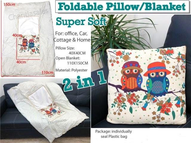 2-In-1 Foldable Pillow Blanket