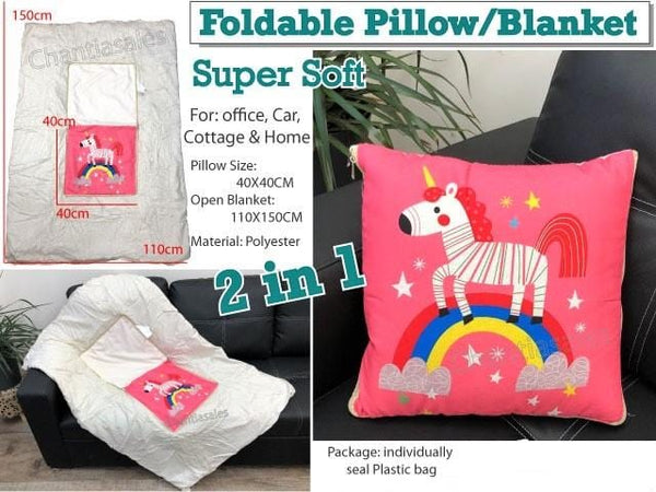 2-In-1 Foldable Pillow Blanket