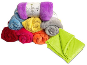 Blanket -Fleece  Throw Ultra Plush - Assorted Colors -180x 200CM