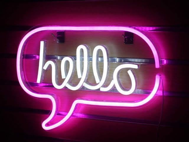 HELLO Super Bright LED Neon Light Sign