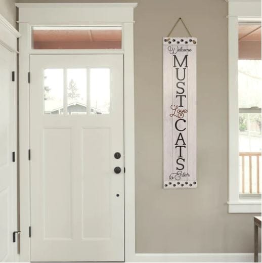 Porch Double-Sided Sign - Must Love Cats/Cat Hair