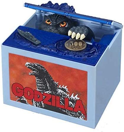 Godzilla Stealing Coin Piggy Bank