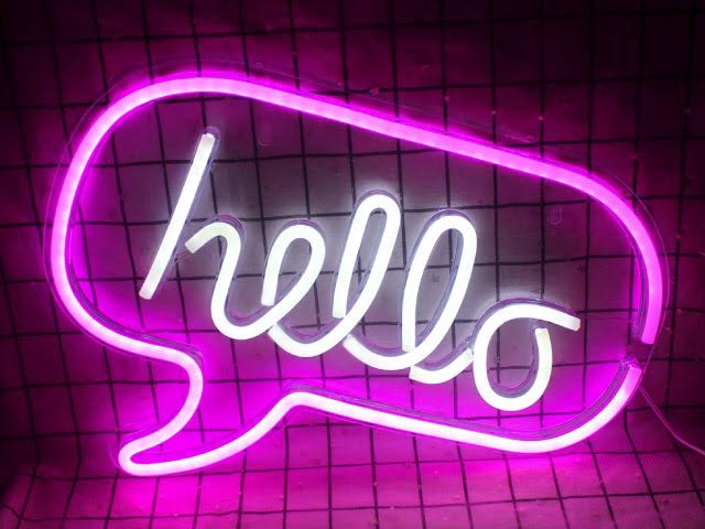 HELLO Super Bright LED Neon Light Sign