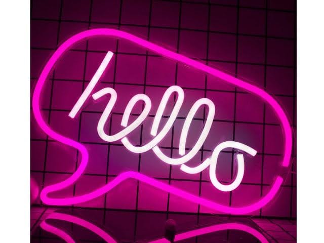 HELLO Super Bright LED Neon Light Sign