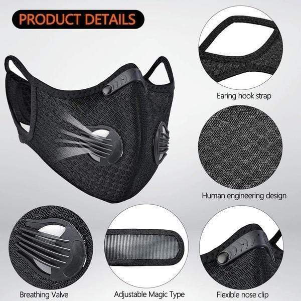 Sport Fashion Dust Mesh Mask Activated Carbon Filter