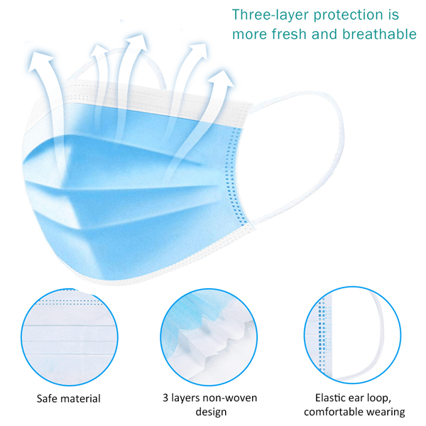 5 Pieces Disposable Face Mask