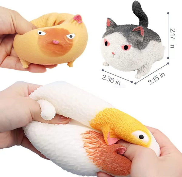 Angry Cat Squishy Toy - 4 Pack