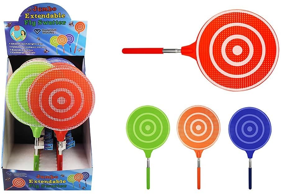 Extendable Jumbo Fly Swatter - Assorted Colours