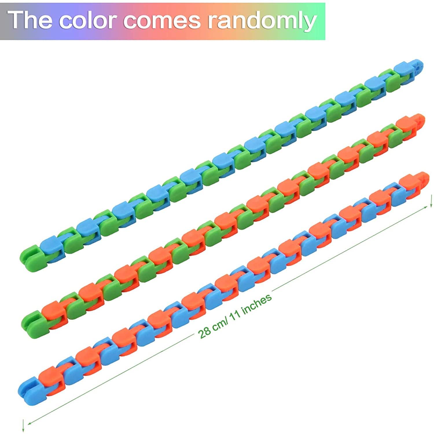 Click and Snap Snake Fidget Toy - Available in Assorted Colors