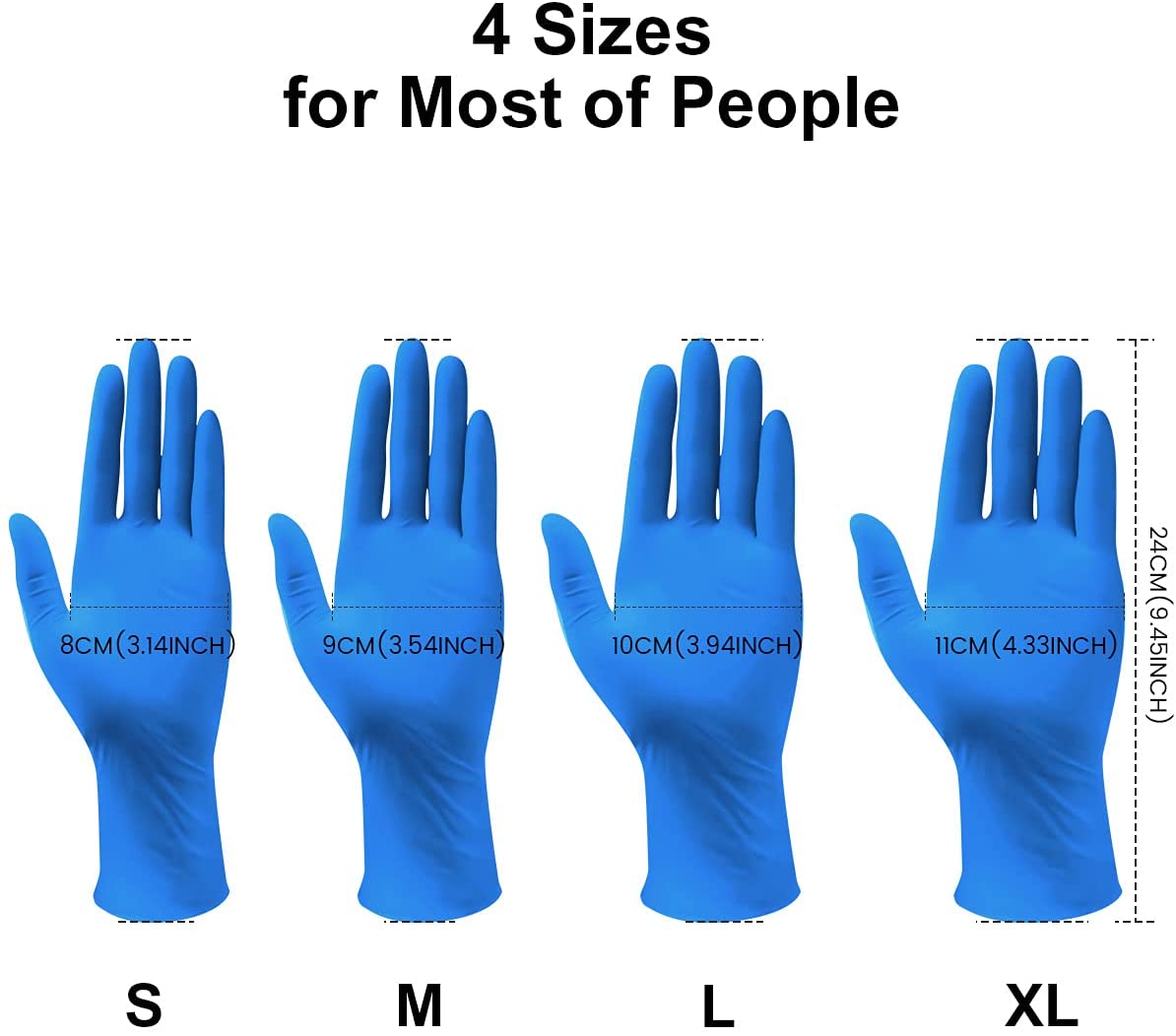 Blue Nitrile Powder Free Gloves - X-Large