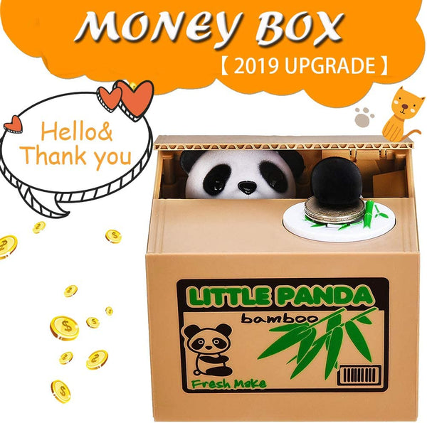 Panda Stealing Coin Piggy Bank