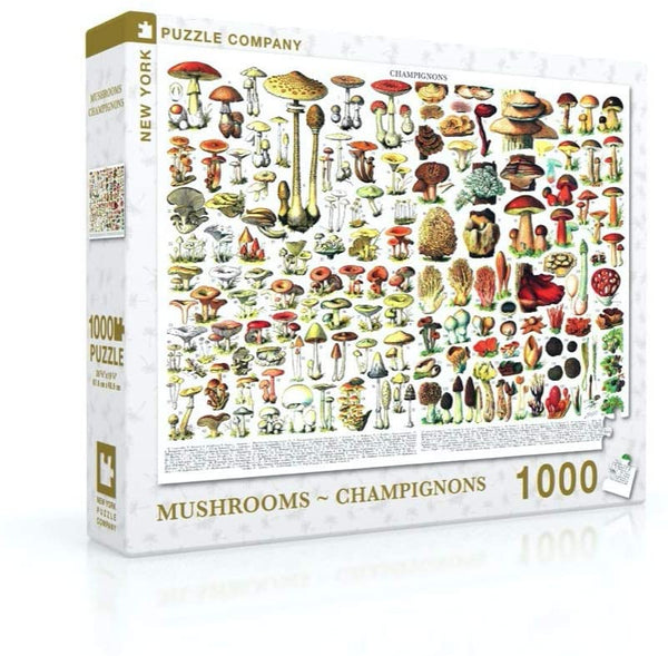 "MUSHROOMS CHAMPIGNONS" - 1000 Pieces Jigsaw Puzzle