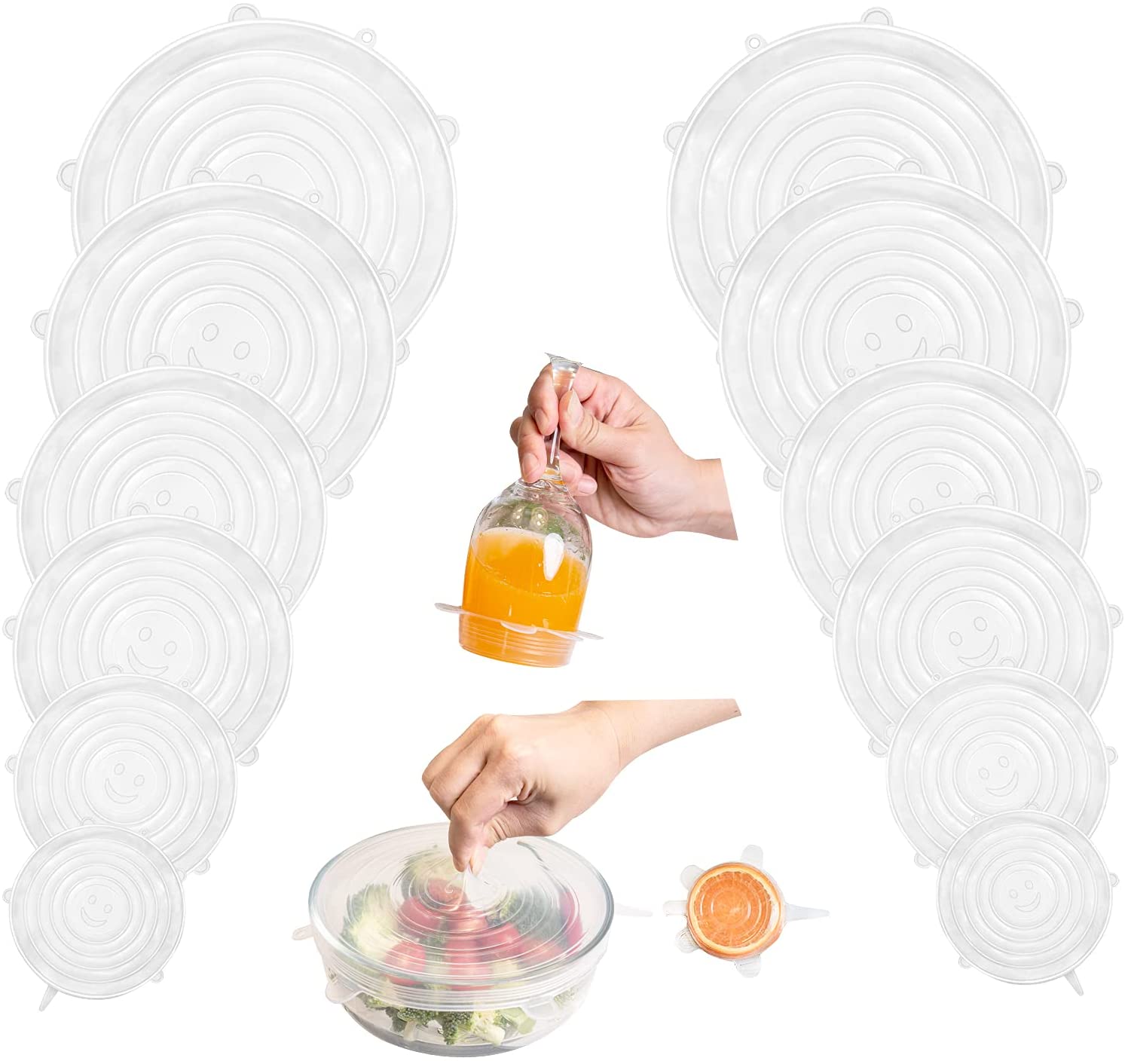 Super Stretchy Silicone Lids - 6 Sets