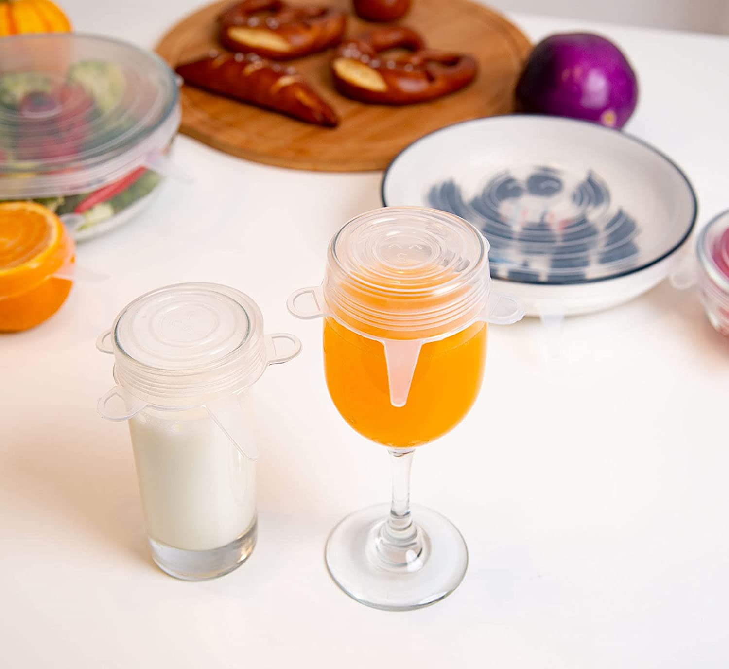 Super Stretchy Silicone Lids - 6 Sets
