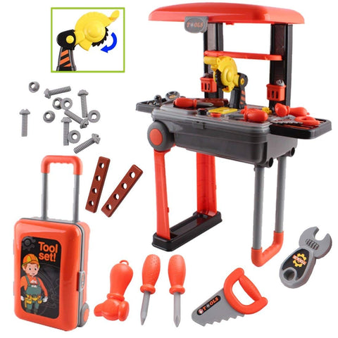 2 IN 1 Deluxe Tool Suitcase Play Set
