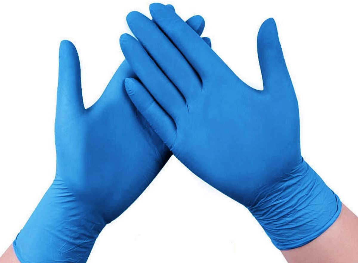 NVI Max Nitrile Disposable Gloves - Blue - Large Size