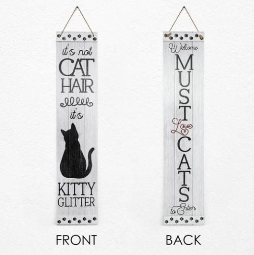 Porch Double-Sided Sign - Must Love Cats/Cat Hair