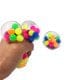 Mesh Squish Ball Rainbow Colours - 6 Pack