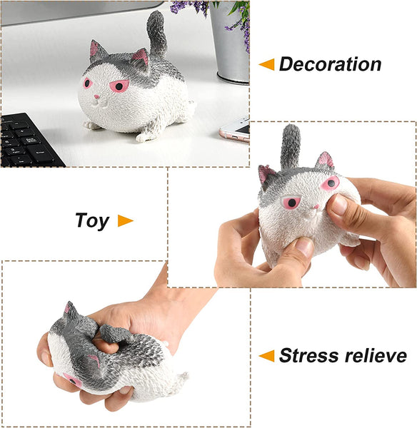 Angry Cat Squishy Toy - 4 Pack