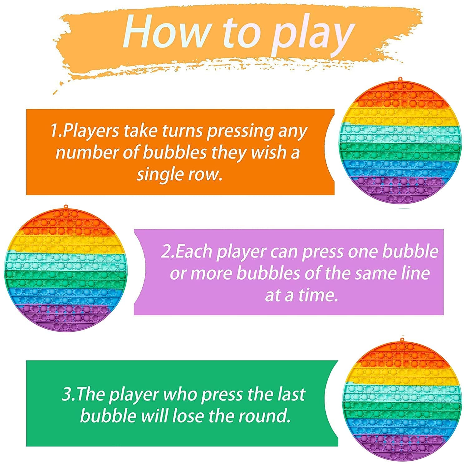 POPBUBBLE - ROUND RAINBOW 11.5