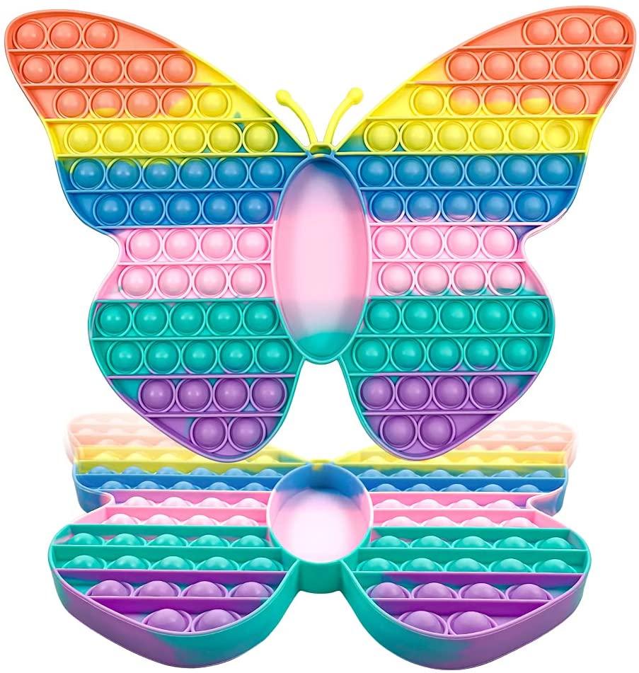 POPBUBBLE - BUTTERFLY WITH 2 DICES - PASTEL COLOUR