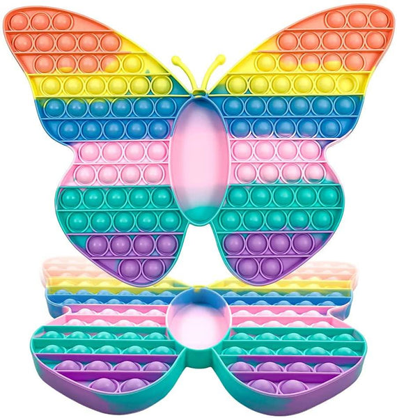 POPBUBBLE - BUTTERFLY WITH 2 DICES - PASTEL COLOUR