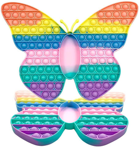 POPBUBBLE - BUTTERFLY WITH 2 DICES - PASTEL COLOUR