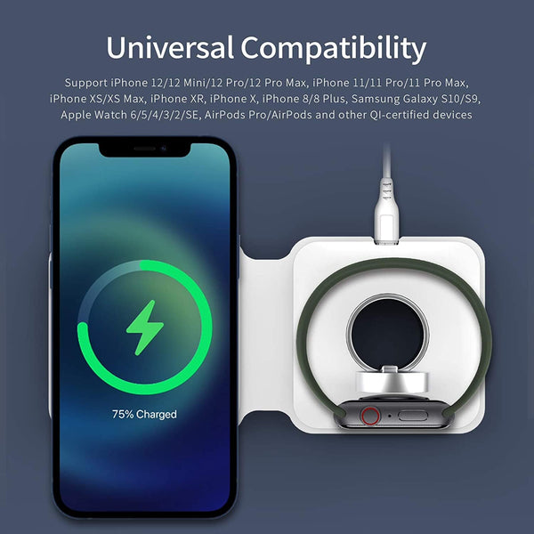 USB MAGNETIC DUO WIRELESS CHARGING DOCK PAD