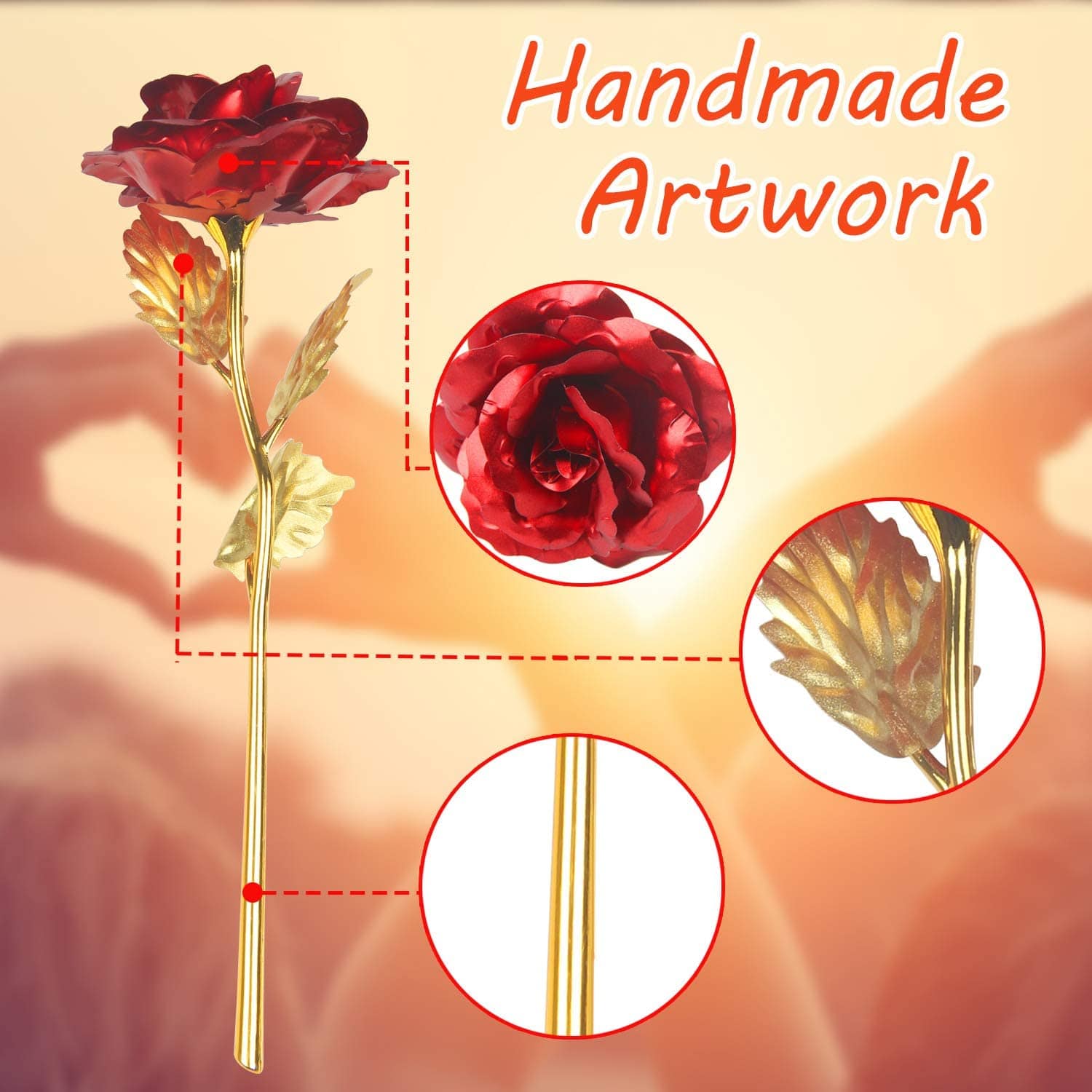 Artificial Rose Bouquet With LED Lights Gift Box