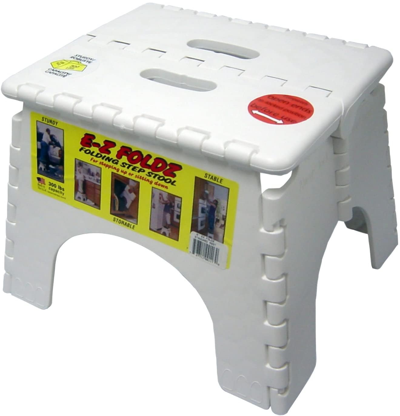 E Z FOLDING STEP STOOL WHITE